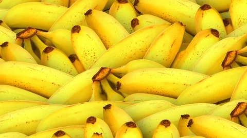 Group of bananas in a basket and the camera is focusing out Stock Footage 122937308