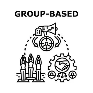 Group based strategy vector concept illustration Stock Illustration