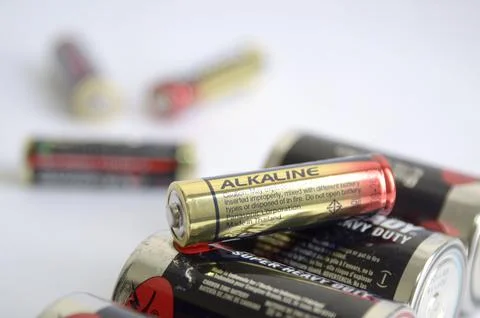 Group of batteries Stock Photos
