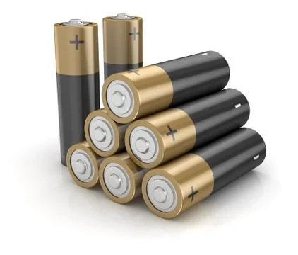 Group of battery Stock Illustration
