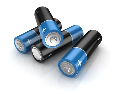 Group of battery Stock Illustration
