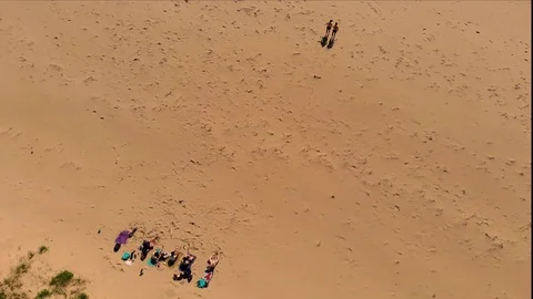 Group on beach Stock Footage 122951354