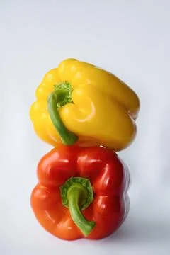 Group of bell pepper with white background Stock Photos