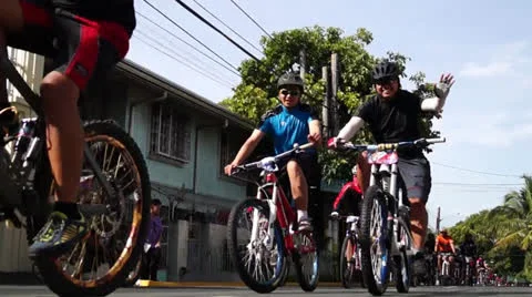 Group of Bikers on the road Stock-Footage 24754516
