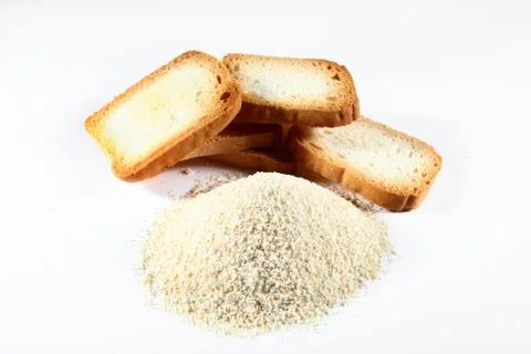 Group biscuits and bread crumbs Stock Photos