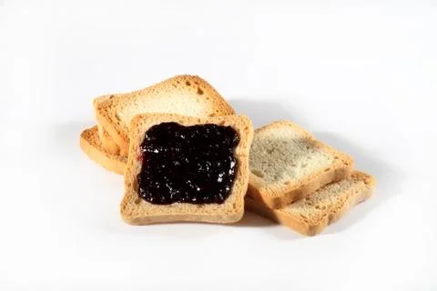Group biscuits with jam Stock Photos