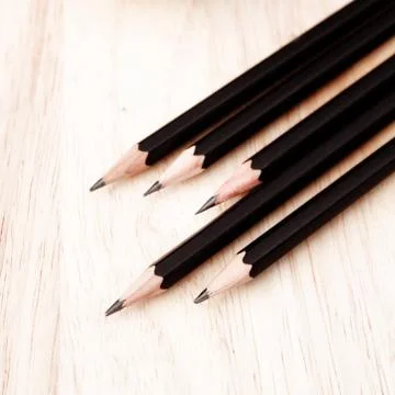 Group of black pencil with filter effect 스톡 사진