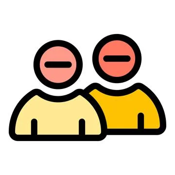 Group blacklist icon vector flat 스톡 일러스트