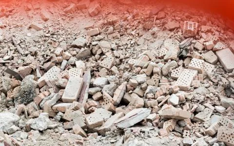 Group of bloody bricks Stock Photos