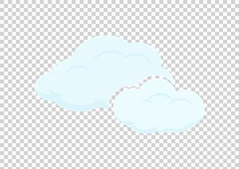 A group of blue cloud isolated on transparency background Stock Illustration