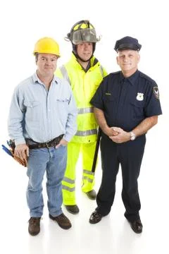 Group of Blue Collar Workers Stock Photos