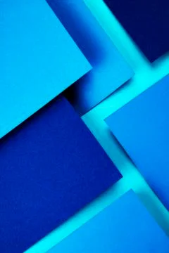 A group of blue colored papers Stock Photos