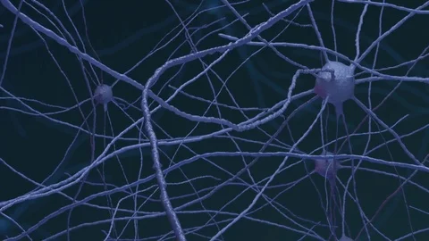 Group of Blue Neuron Microbes Stock Footage 84766822
