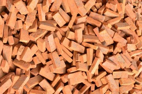 Group of bricks square construction materials Stock Photos