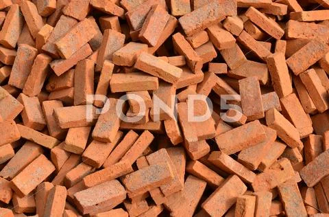 Group of bricks square construction materials Stock Photos