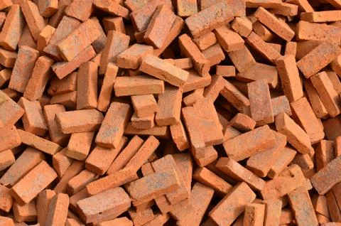 Group of bricks square construction materials Stock Photos