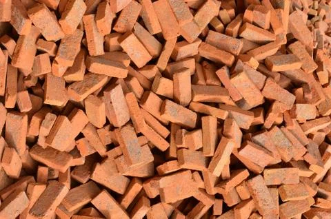 Group of bricks square construction materials Stock Photos