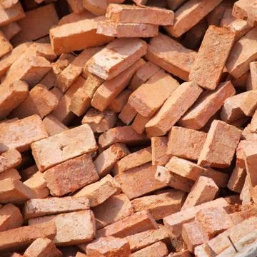 Group of bricks square construction materials Stock Photos