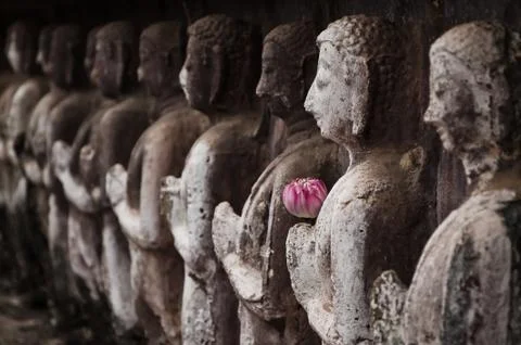 Group of buddha statue Stock Photos
