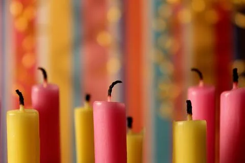 Group of Burned Candles Stock Photos