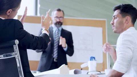 Group of business people or engineer team meeting brainstorming discussion Stock Footage 155200648