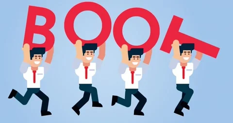 Group of Businessmen Running Forward While Holding BOOT Letters 库存影片 313303258