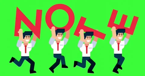 Group of Businessmen Running Together While Holding NOTE Letters 库存影片 313962084