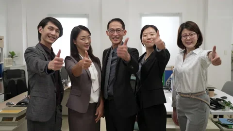 Group of businesspeople looking at camera Stock Footage 179849575