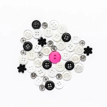 Group of buttons on isolated white background Stock Photos