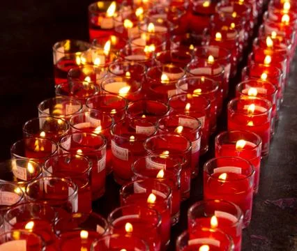 Group of candle light Stock Photos