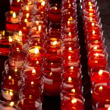 Group of candle light Stock Photos