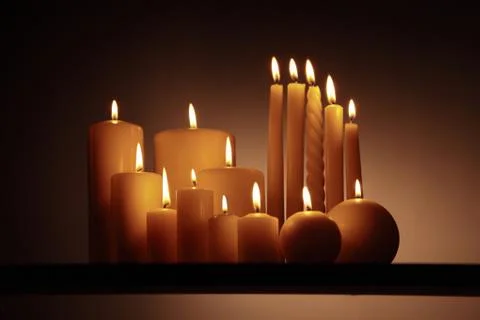 Group candles  Stock Photos