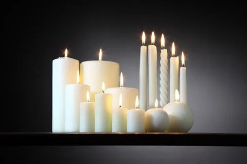 Group candles  Foto stock
