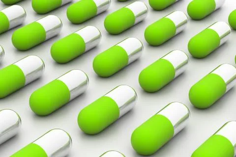 Group of capsules. Stock Illustration