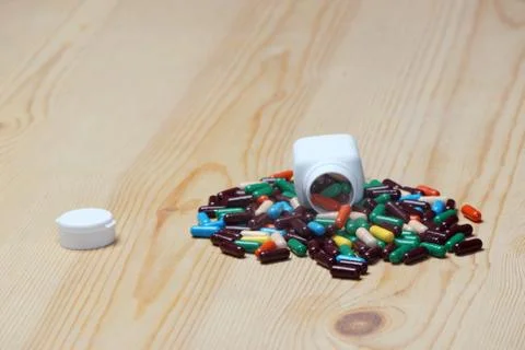 Group of capsules Stock Photos