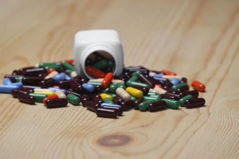 Group of capsules Stock Photos