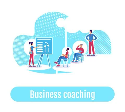 Group career mentoring flat concept vector illustration Stock Illustration
