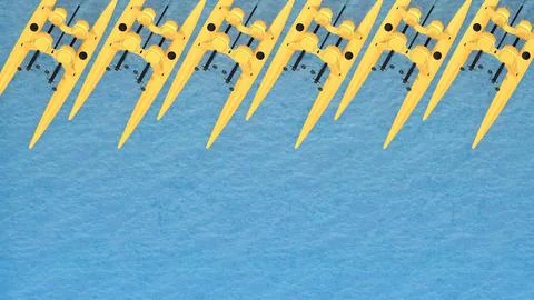 Group catamaran top view Illustrazione stock