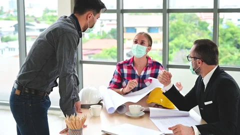 Group of Caucasian engineer teamwork meeting for a planning project. Stock-Footage 147063744
