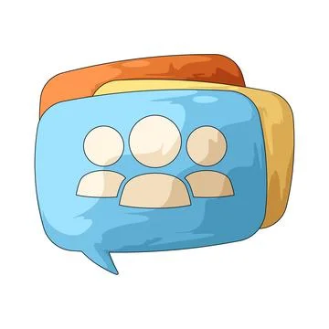 Group chat bubble illustration Stock Illustration