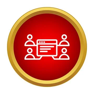 Group chat icon representing social network communication and connection Stockillustratie