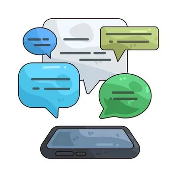 Group chat illustration Stock Illustration