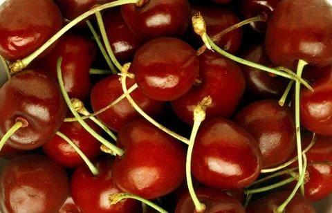 Group of Cherries forming a texture Stock Photos
