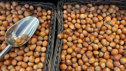 A group of chestnut’s in box Supermarket  Stock Footage 233854516