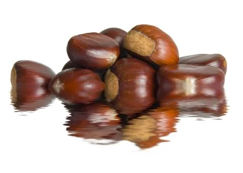 Group of chestnuts Stock Photos