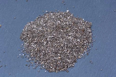 Group of chia seeds Stock Photos