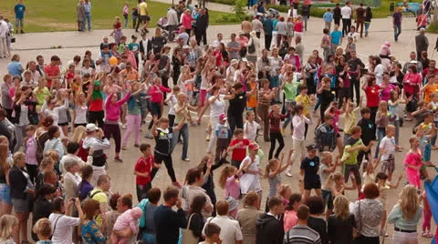 Group of children dancing Stock Footage 24754933