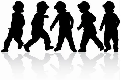 Group of children Stock Illustration