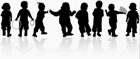 Group of children Illustrazione stock