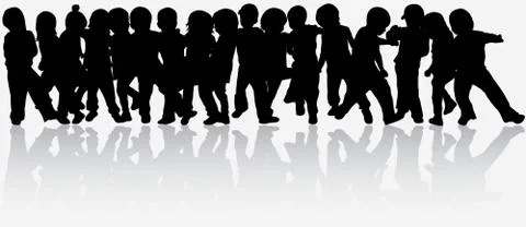 Group of children Stock Illustration